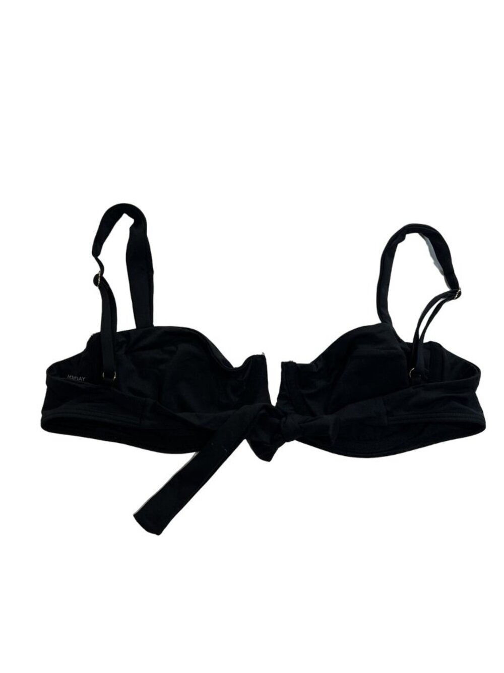 MONDAY Swimwear Clovelly Bikini Top in Black - Picture 2 of 3